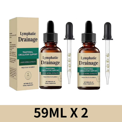 1-10Box Lymphatic Drainage Drops 59Ml, Natural Herbal Extracts Dietary Supplement for Unisex Circulatory Support Relief Swelling