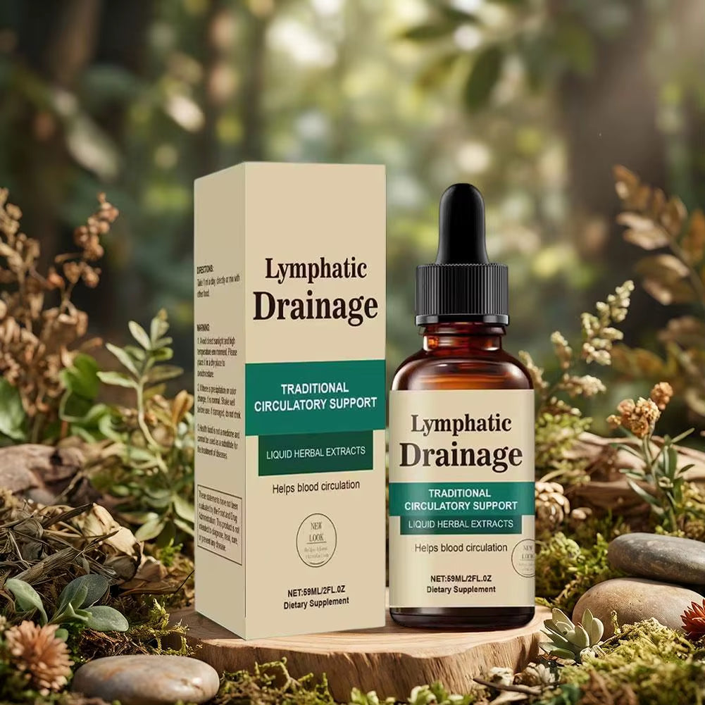 1-10Box Lymphatic Drainage Drops 59Ml, Natural Herbal Extracts Dietary Supplement for Unisex Circulatory Support Relief Swelling