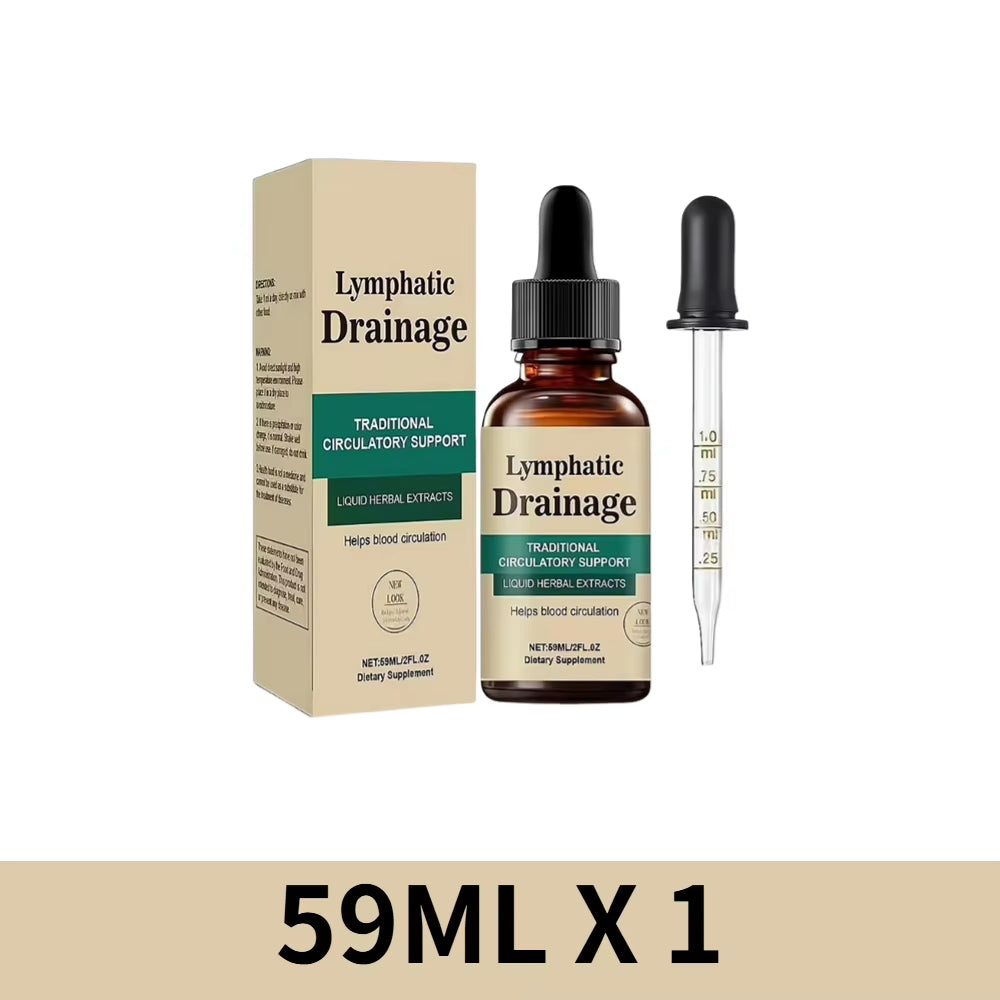 1-10Box Lymphatic Drainage Drops 59Ml, Natural Herbal Extracts Dietary Supplement for Unisex Circulatory Support Relief Swelling
